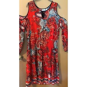 Bohemian cold shoulder dress